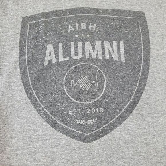 Next Level Apparel Size Medium AIBH Alumni Gray Short Sleeve Tees - Picture 3 of 6